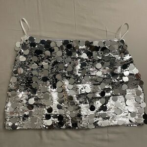 Silver Sequin Women's Skirt